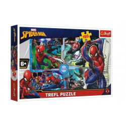 Puzzle Spiderman zachraňuje Disney koláž 41x27,5cm 160 dílků v krabici 29x19x4cm