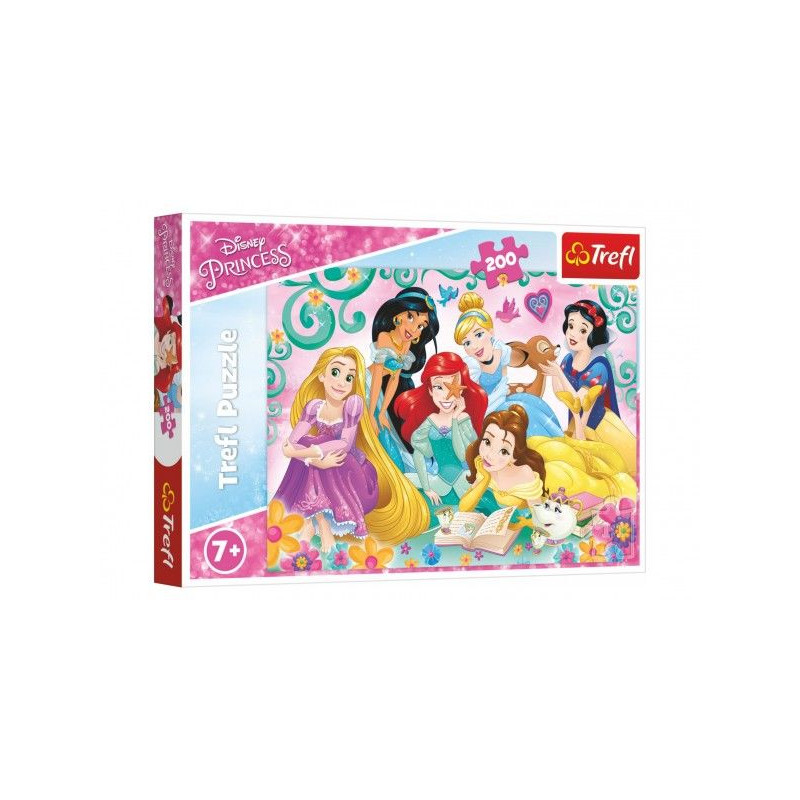 Puzzle Šťastný svět princezen/Disney Princess 200 dílků 48x34cm v krabici 33x23x4cm