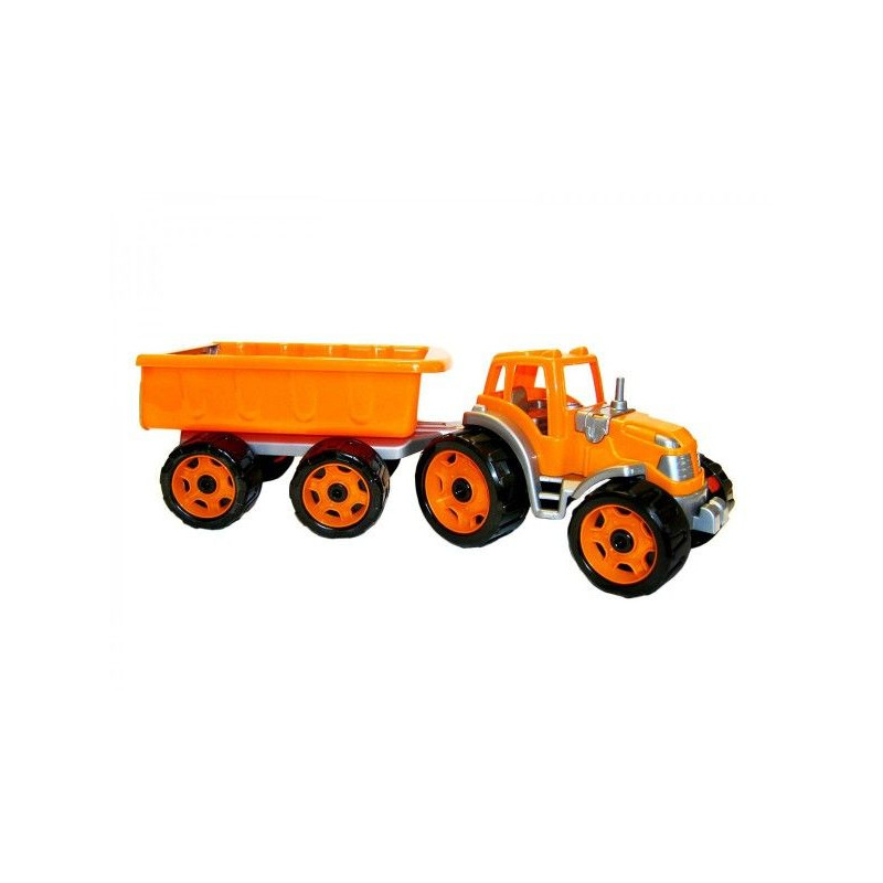 Traktor s vlekem plast 53cm na volný chod