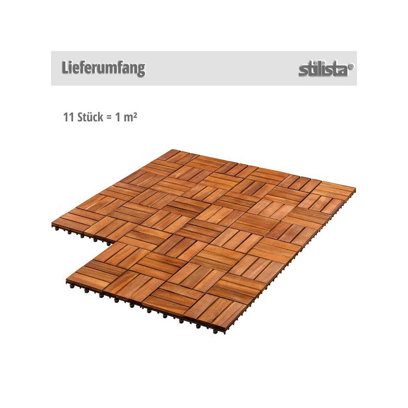 STILISTA dřevěné dlaždice, klasik, akát, 1 m²