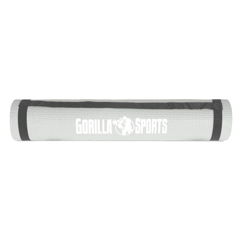 Gorilla Sports podložka na jógu z PVC, šedá