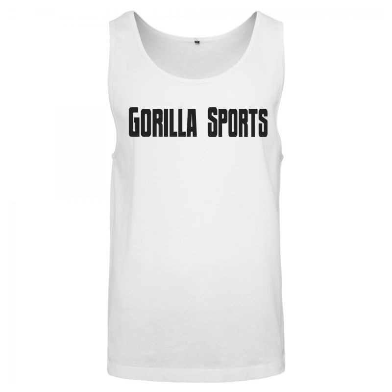 Gorilla Sports Sportovní volné tílko, bílé, XS