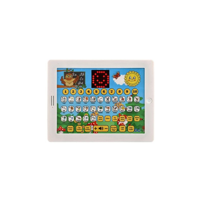 Naučný tablet, dvojjazyčný CZ+AJ, plastový, 24 x 19 x 2 cm