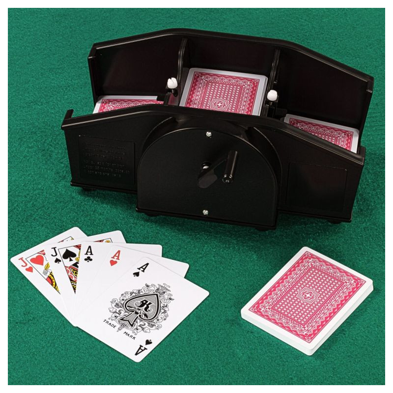 GamesPlanet® Poker set, 600 žetonů + míchačka karet