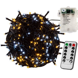 VOLTRONIC Vánoční řetěz 5 m, 50 LED, teplá/studená bílá