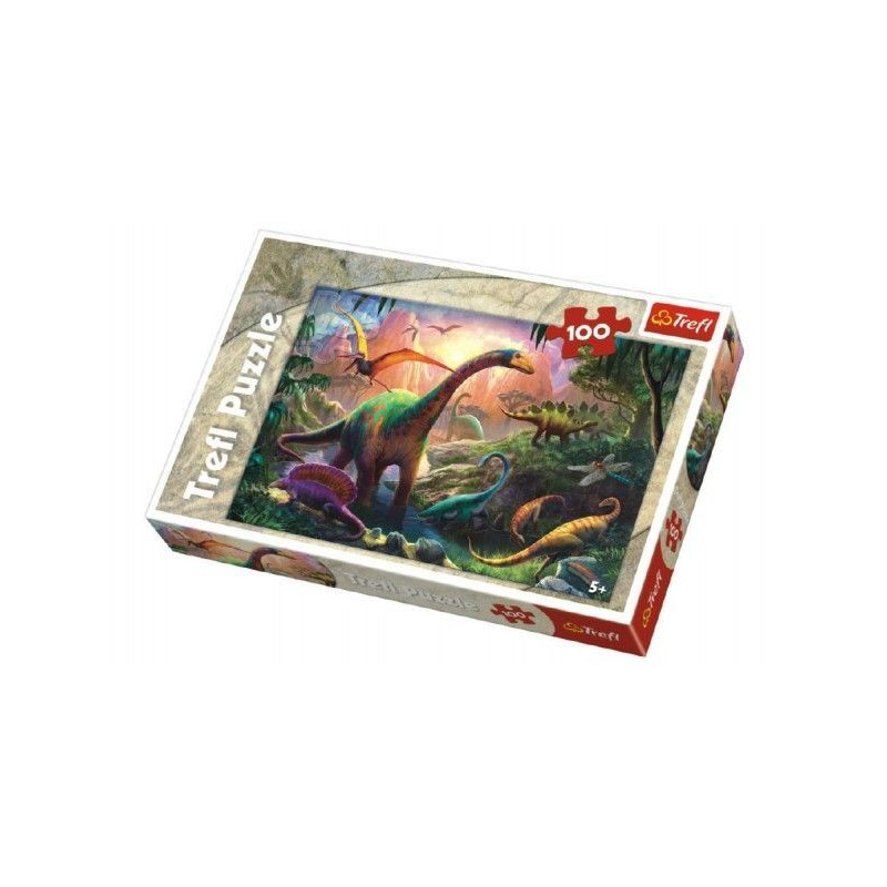 Puzzle Dinosauři 100 dílků 41x27,5cm v krabici 29x20x4cm