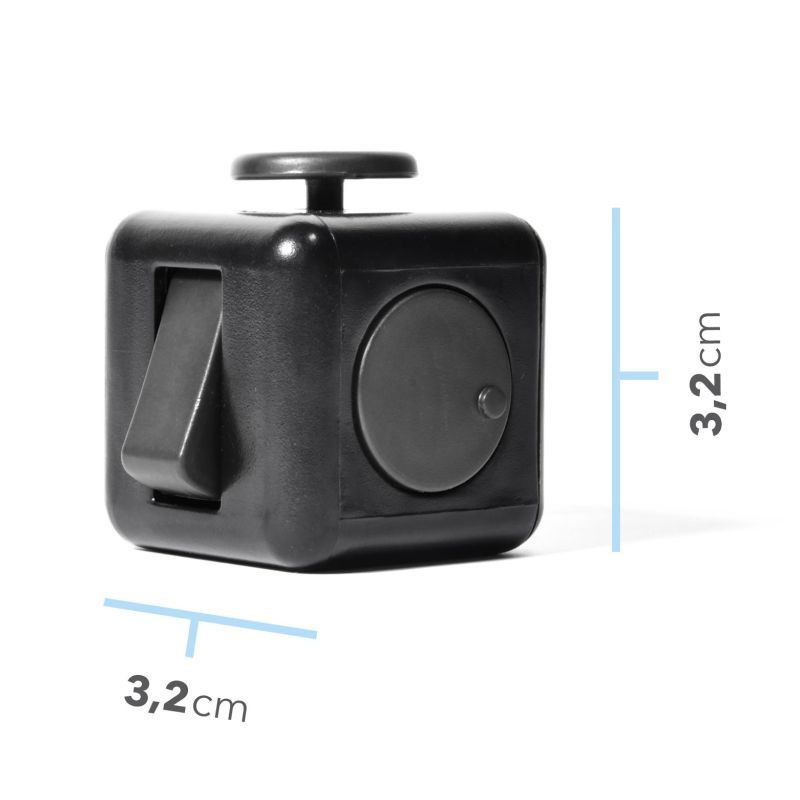 Antistresová kostka Fidget Cube, 32 mm černá