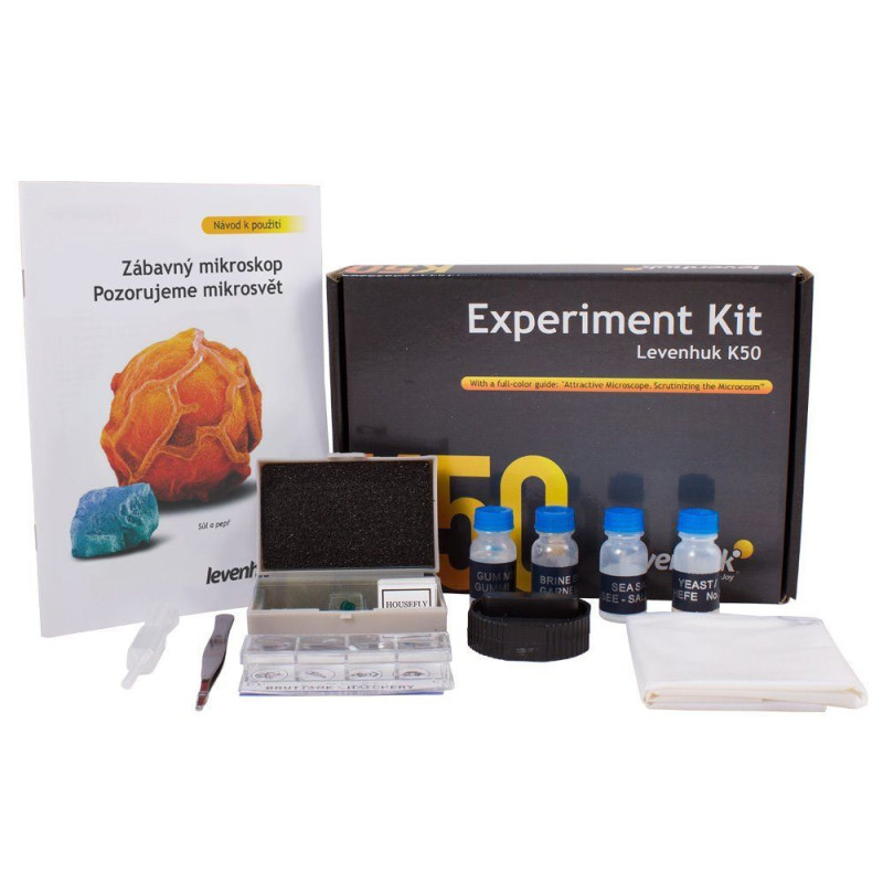 Sada Levenhuk K50 Experiment Kit CZ, pro mikroskopy