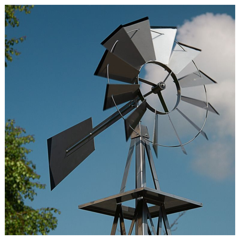 STILISTA Větrný mlýn, 245 x 55 cm, ocel, žlutý