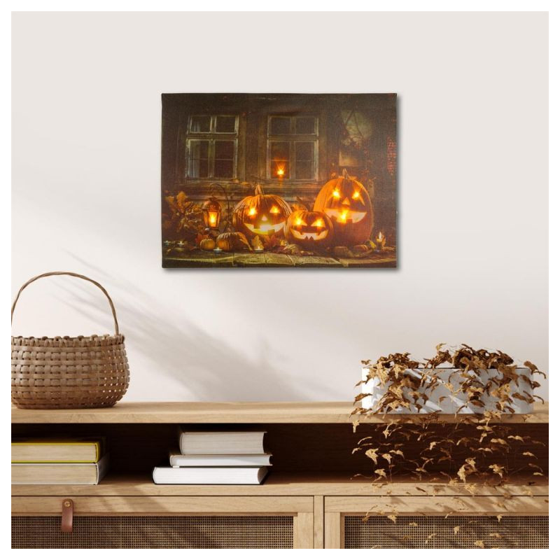 Nástěnná malba Halloween, 30 x 40 cm, 9 LED