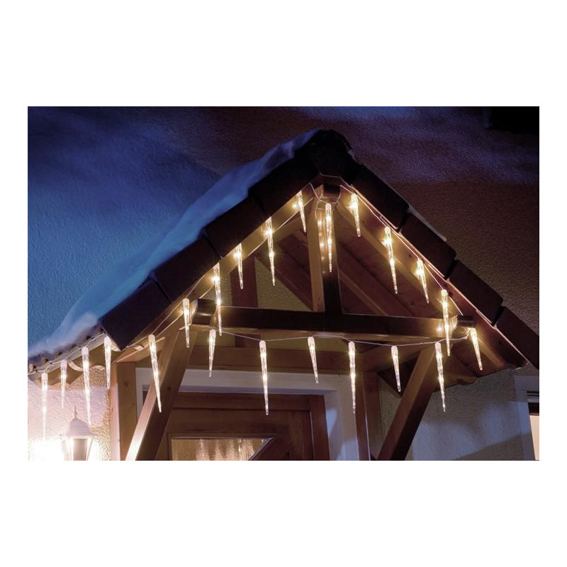 Vánoční osvětlení - rampouchy, studená bílá, 8 funkcí