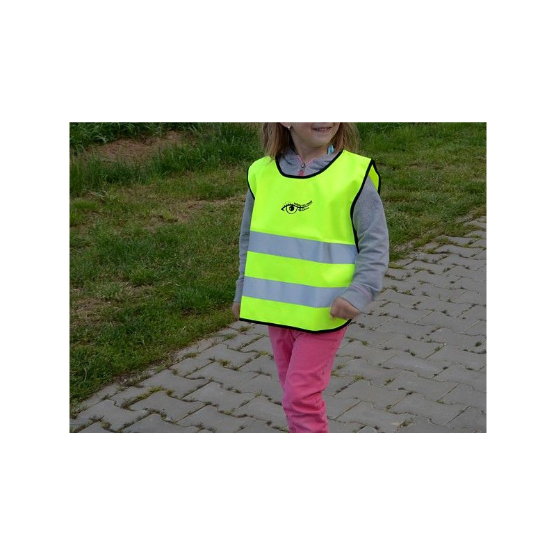 Výstražná dětská vesta S.O.R. - 53 cm, žlutá