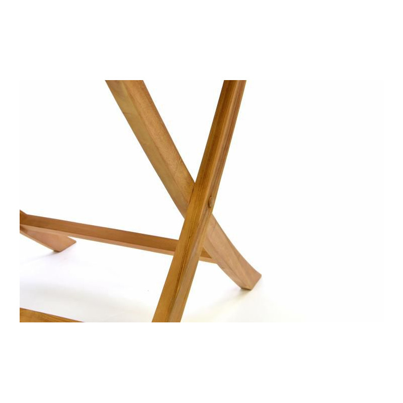 DIVERO dřevěný zahradní stůl, týkové dřevo, 80 x 80 cm