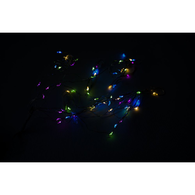Vánoční dekorativní osvětlení – drátky - 64 LED barevné