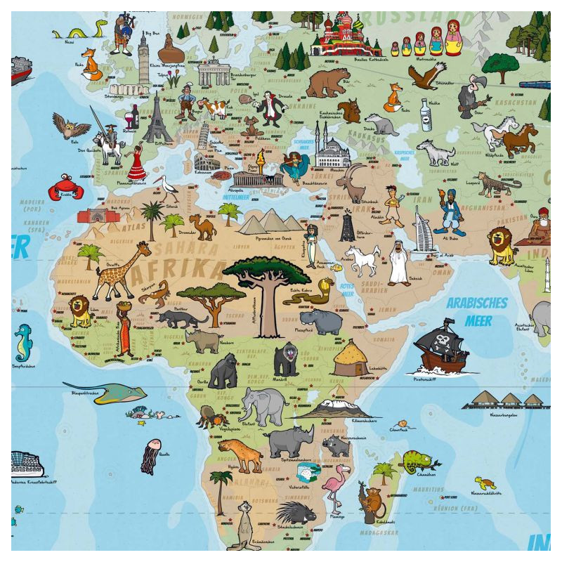 Dětská vzdělávací mapa světa 140 x 100 cm - španělský jazyk