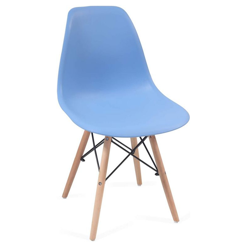 Sada jídelních židlí s plastovým sedákem, 2 kusy, modré