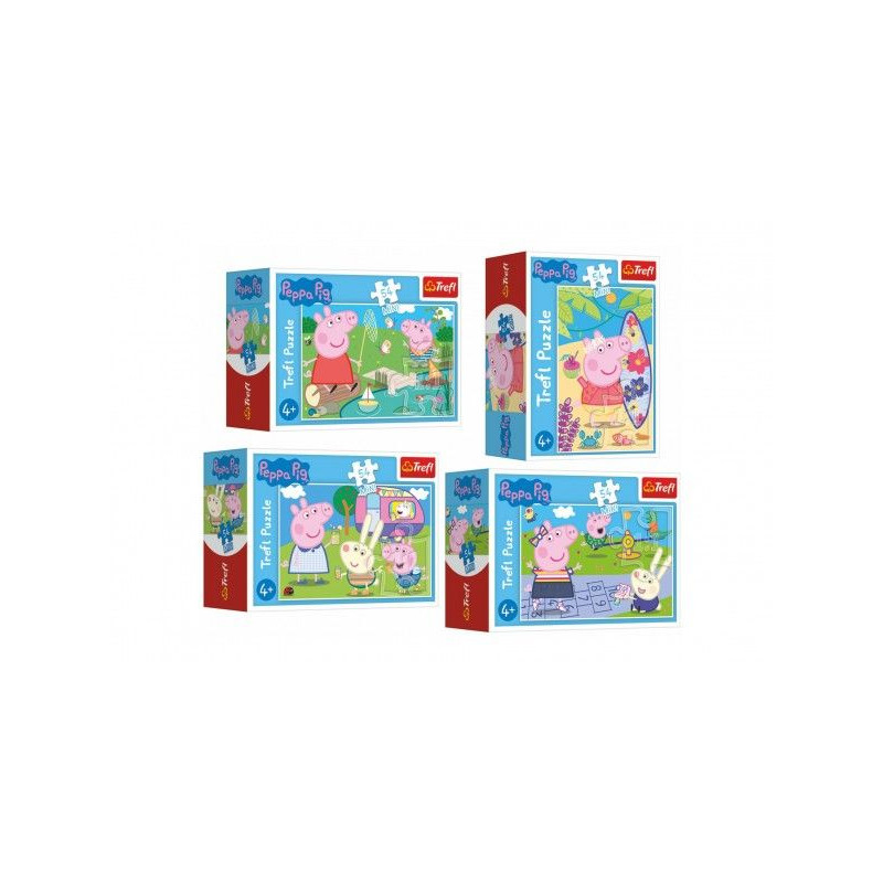 Minipuzzle 54 dílků Šťastný den Prasátka Peppy/Peppa Pig