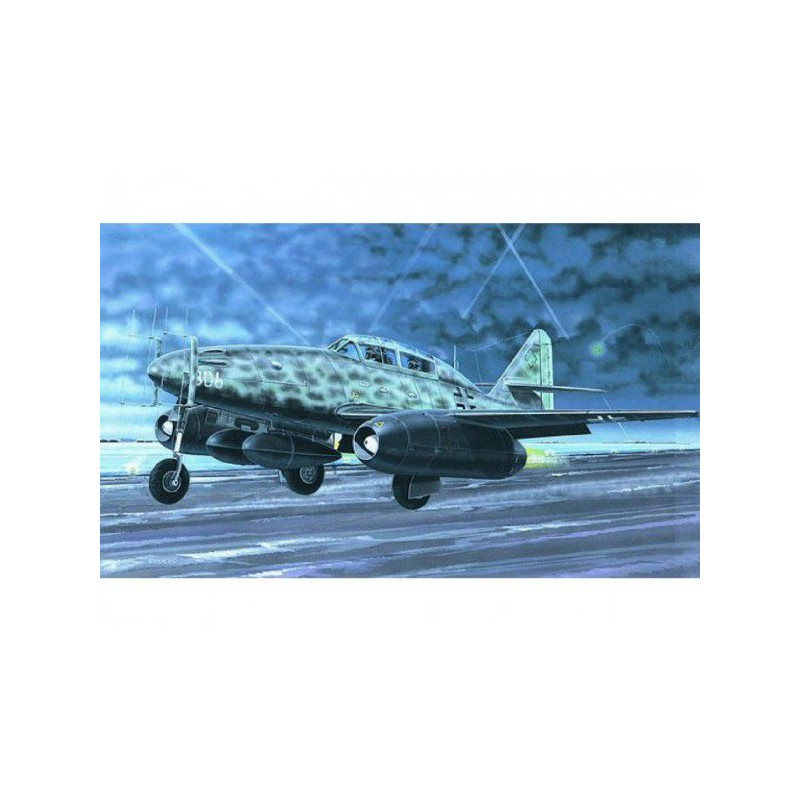 Model Messerschmitt Me262 B-1a/U1 14,7x17,4cm v krabici 25x14,5x4,5cm