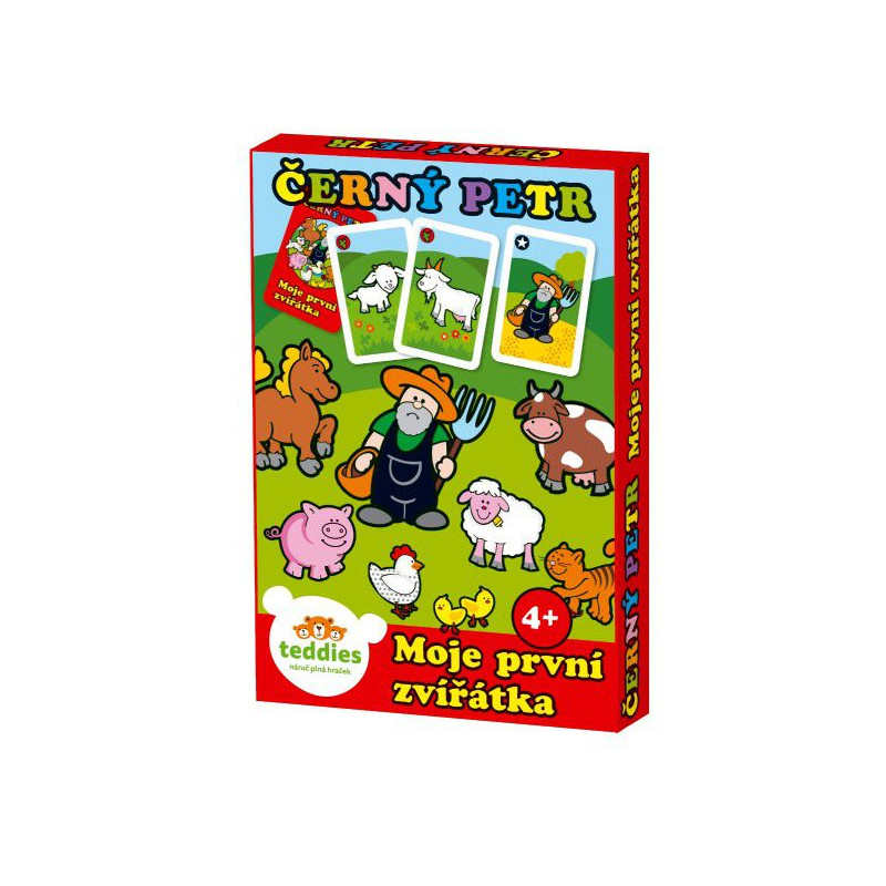 Černý Petr Moje první zvířátka společenská hra - karty v papírové krabičce MPZ 6x9cm