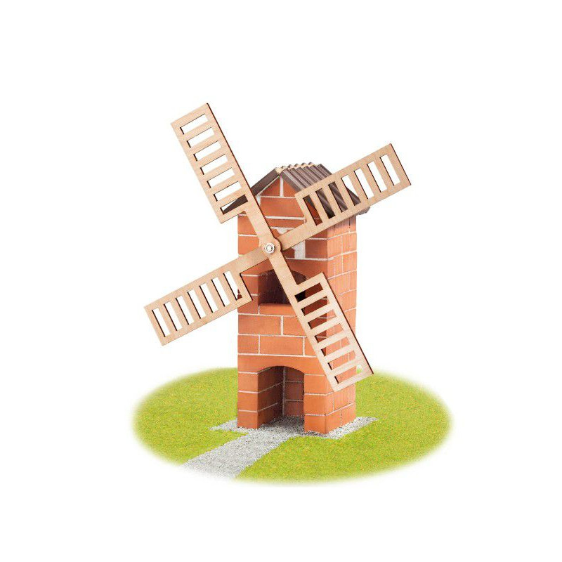 Stavebnice Teifoc Větrný mlýn v krabici 29x18x8cm