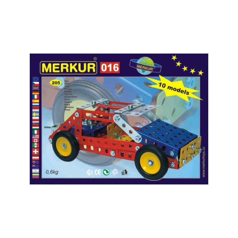 Stavebnice MERKUR 016 Buggy 10 modelů 205ks v krabici 26x18x5cm