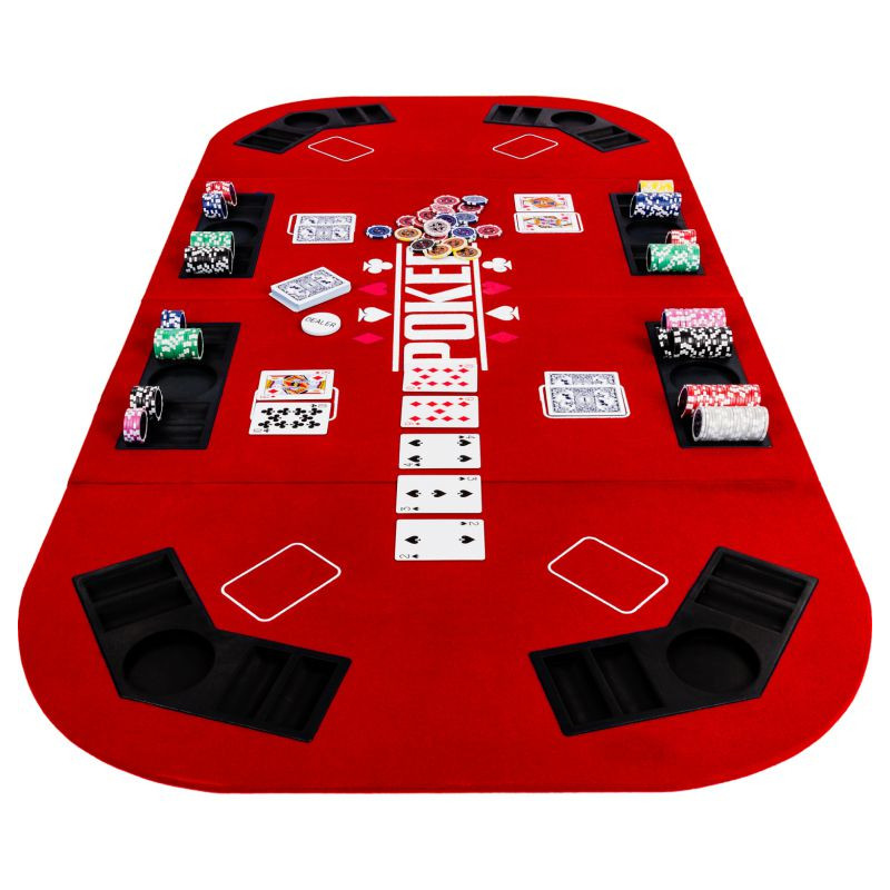 Skládací pokerová podložka - červená