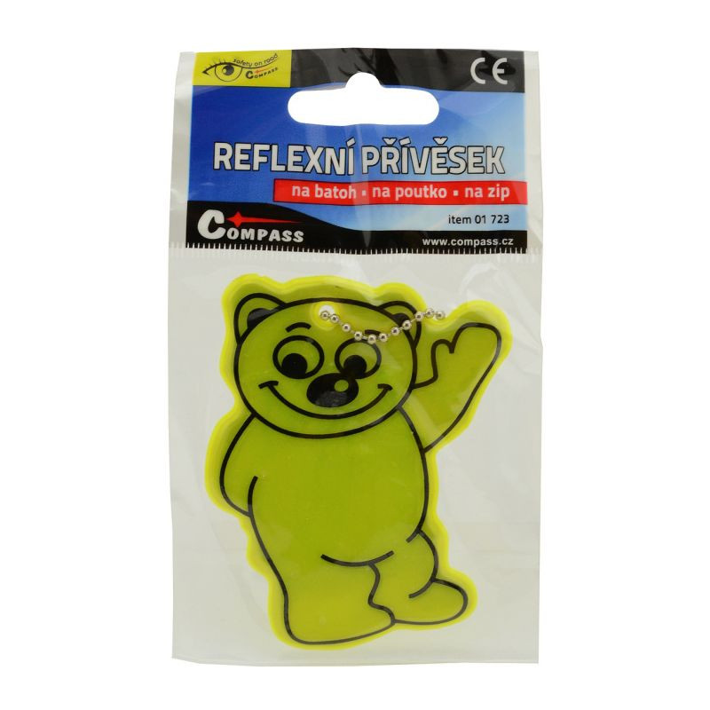 Reflexní přívěšek Bear - žlutý
