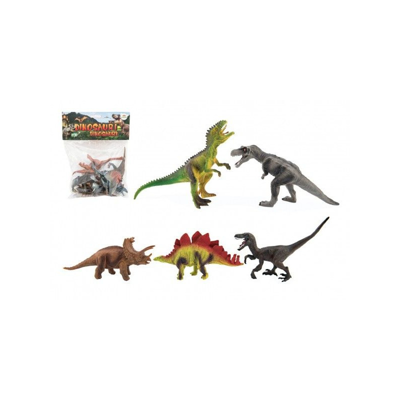 Dinosaurus plast 15 až 18 cm 5 ks v sáčku