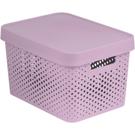Úložný box s víkem plastový 17L - růžový CURVER
