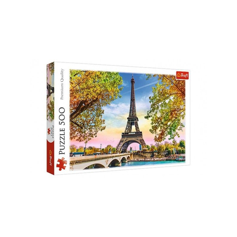 Puzzle Romantická Paříž 500 dílků 48x34cm v krabici 40x26,5x4,5cm